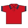 Red  Navy cuello rayado